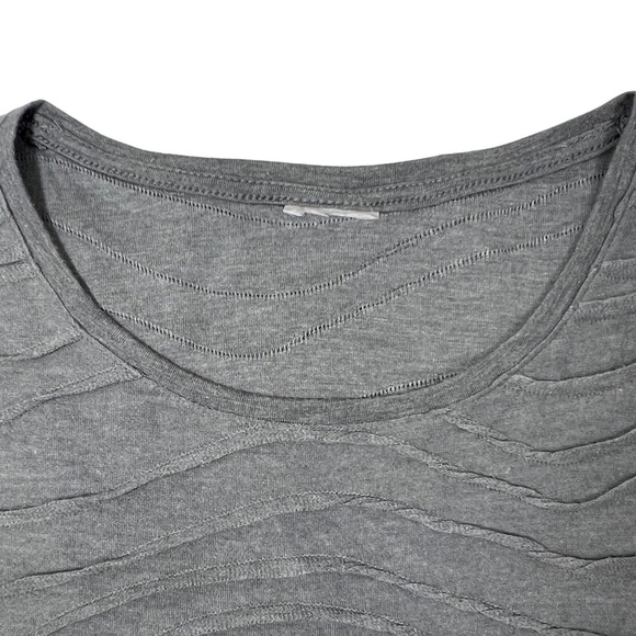 Chico’s Solid Textured Top Long Sleeve Gray M Medium 570247582 - Picture 3 of 13